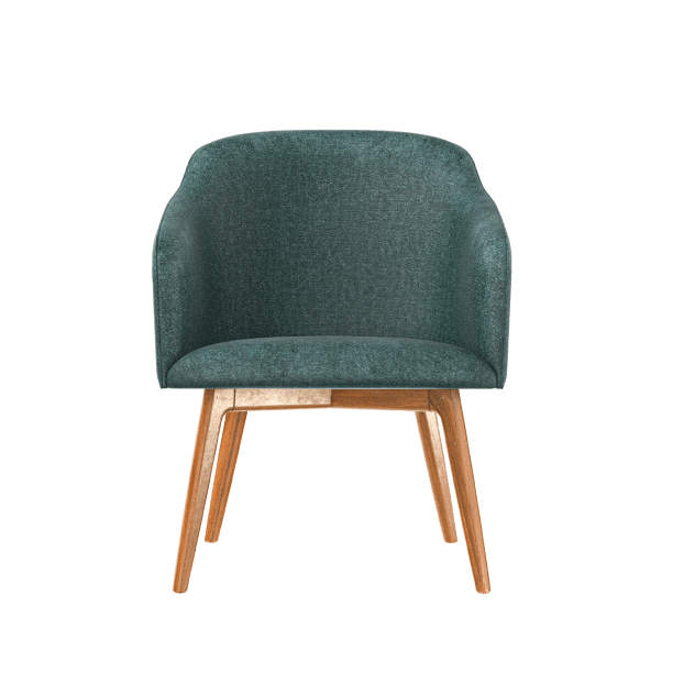 Armchair with wooden legs 60x100 cm